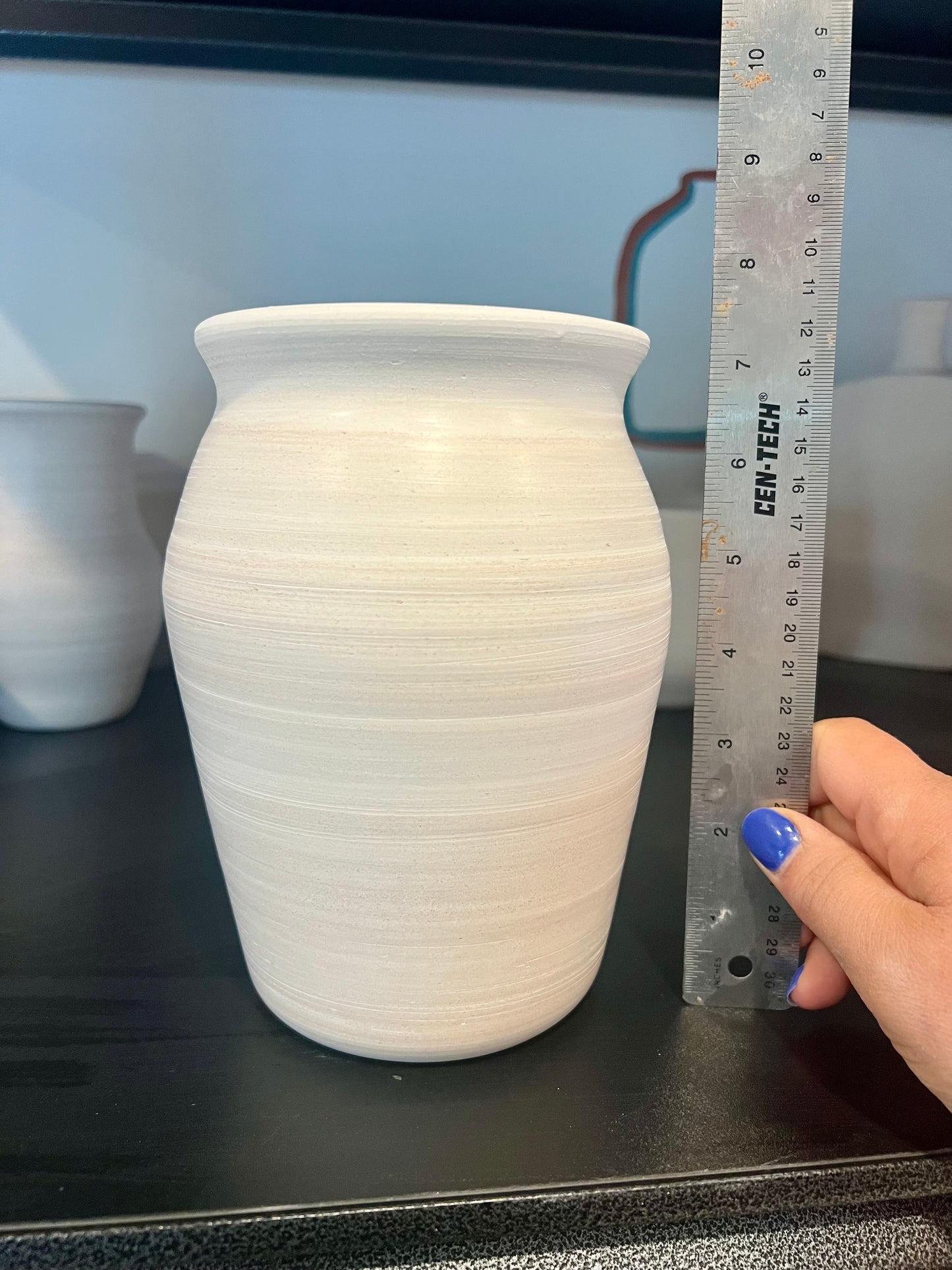 Custom Horse hair Raku Vase 7"