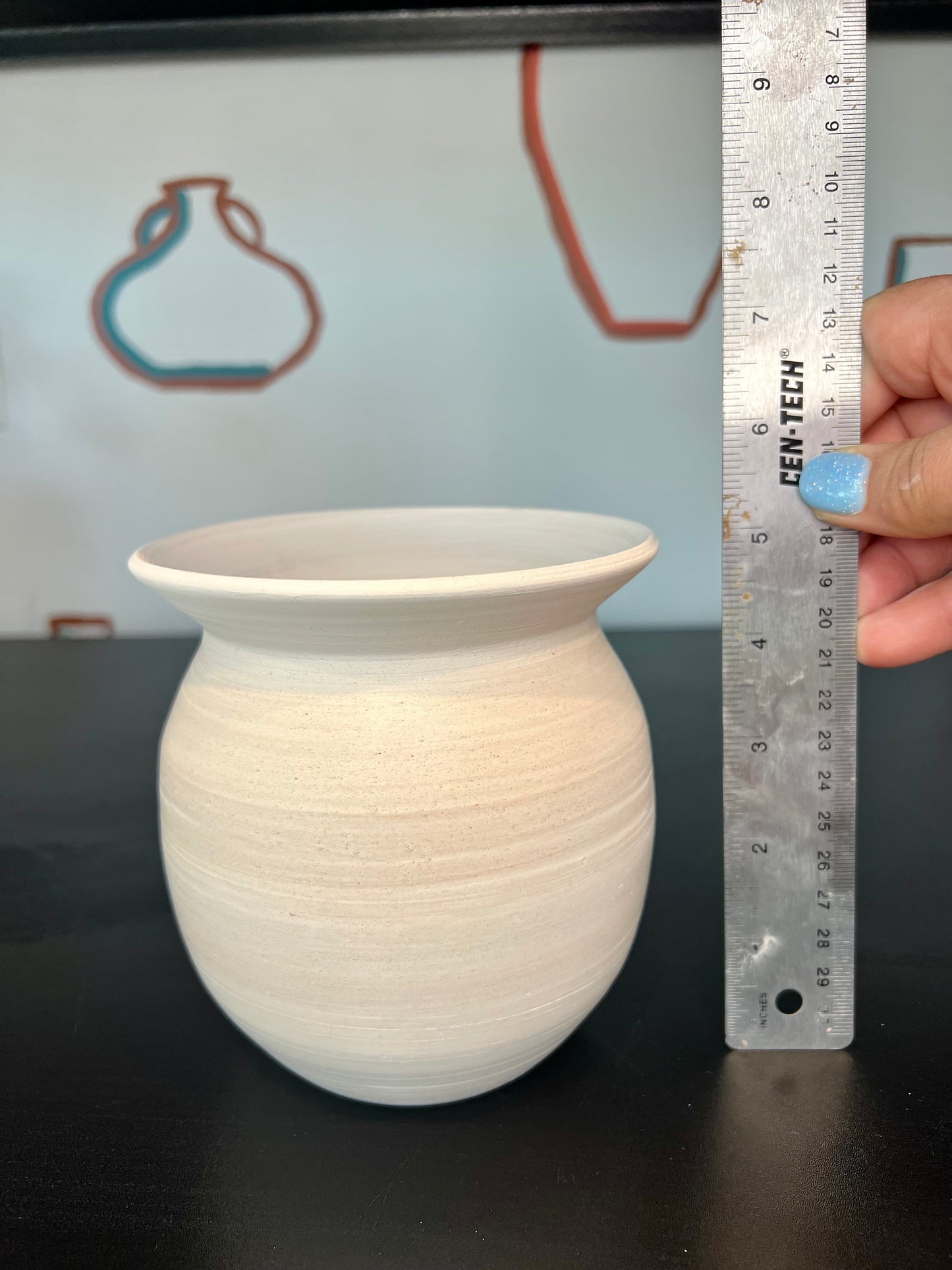 Custom Horse hair Raku Vase
