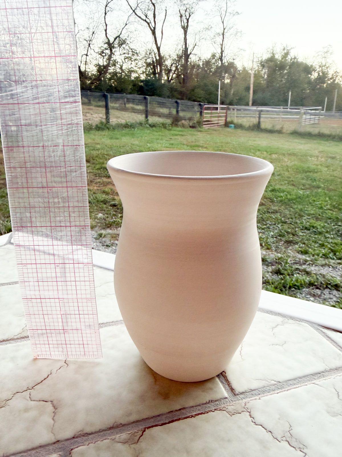 Custom Horse hair Raku Vase 5.5”