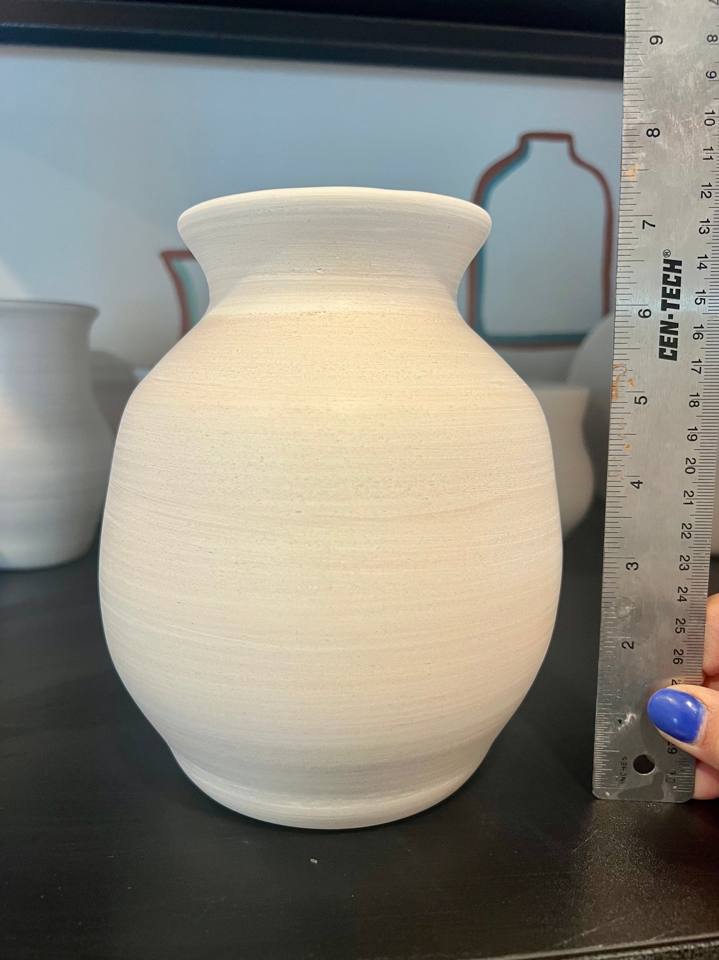 Custom Horse hair Raku Vase 7"