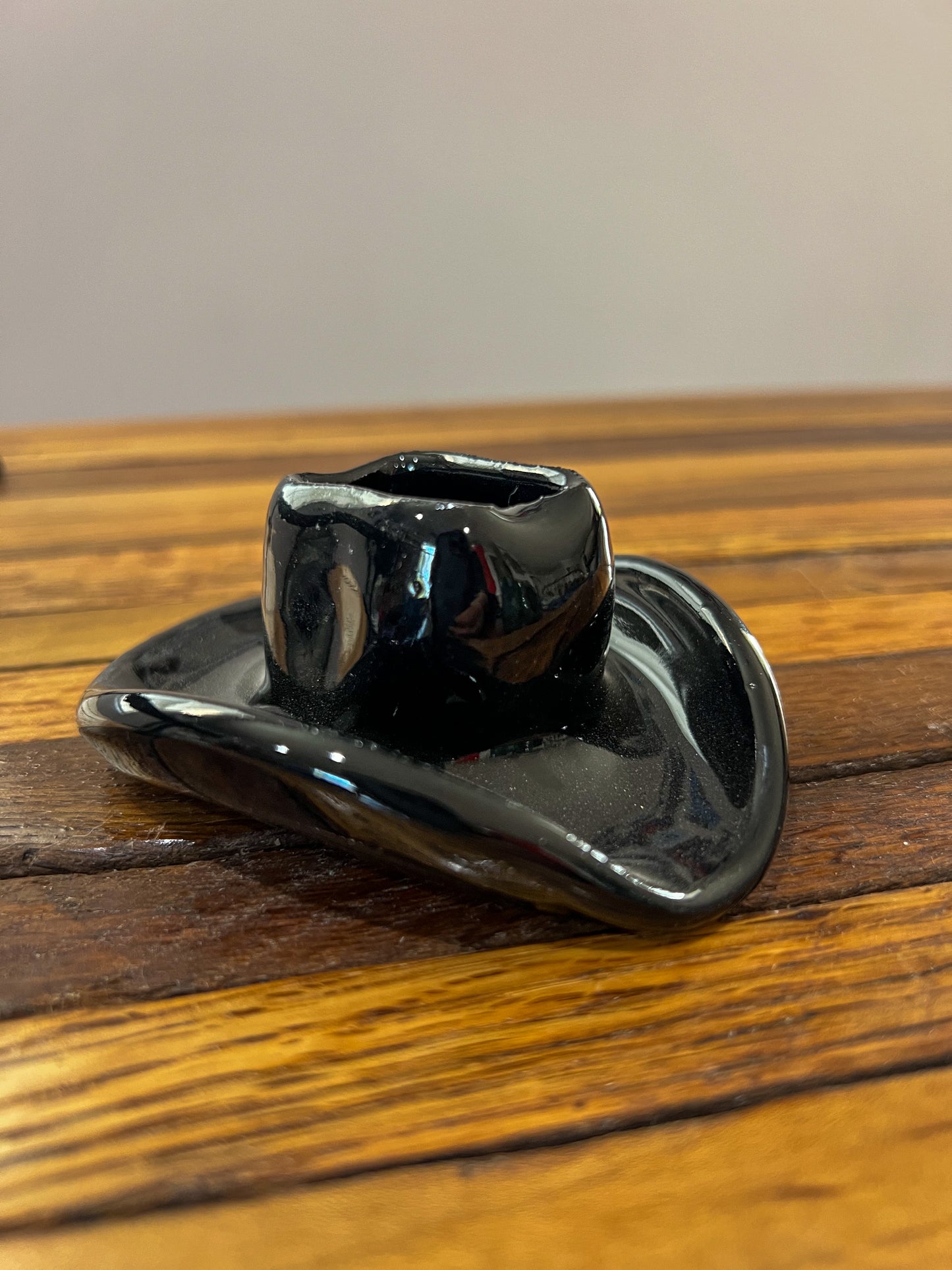 Cowboy hat toothpick holder Black