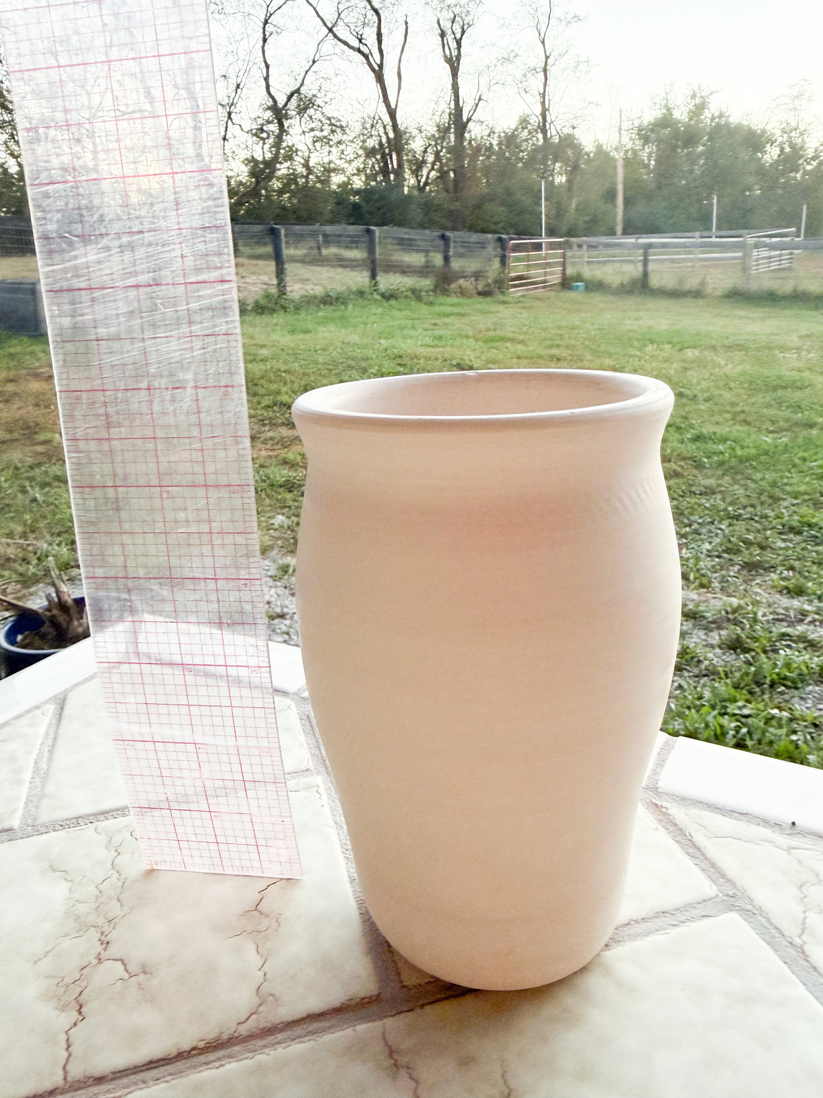 Custom Horse hair Raku Vase 6”