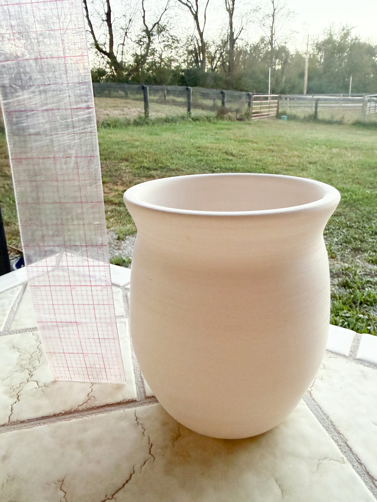 Custom Horse hair Raku Vase 5.5”