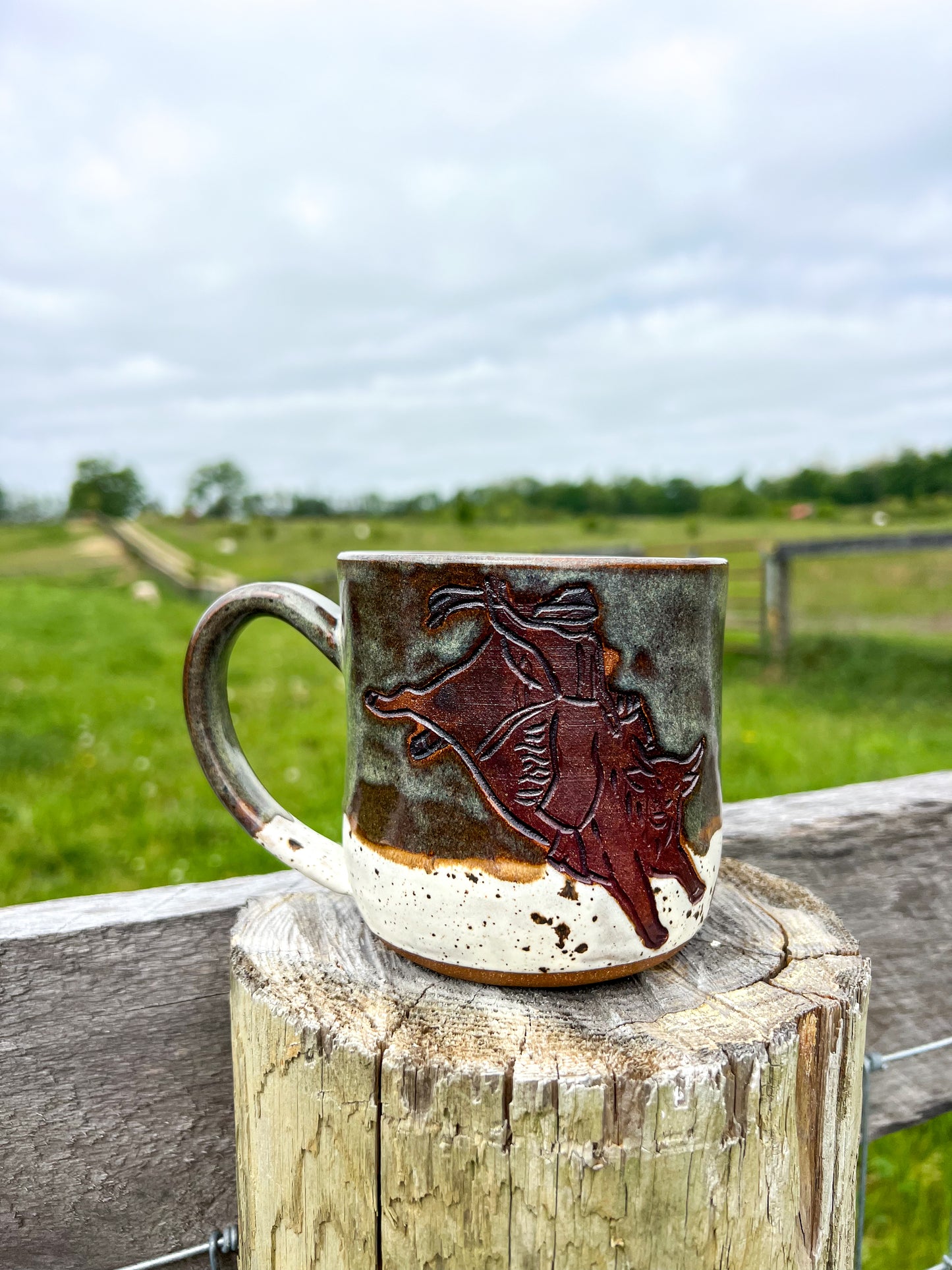 Bull Rider Cowboy Mug 16 oz