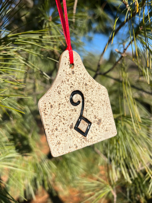 Custom Cattle Brand Tag Ornament