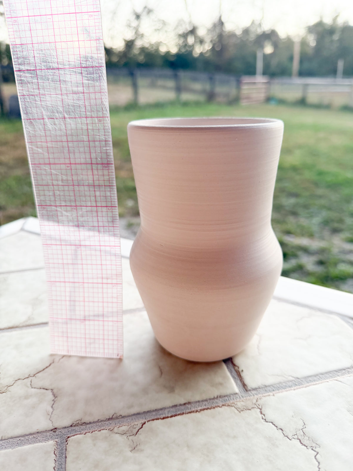 Custom Horse hair Raku Vase 6”