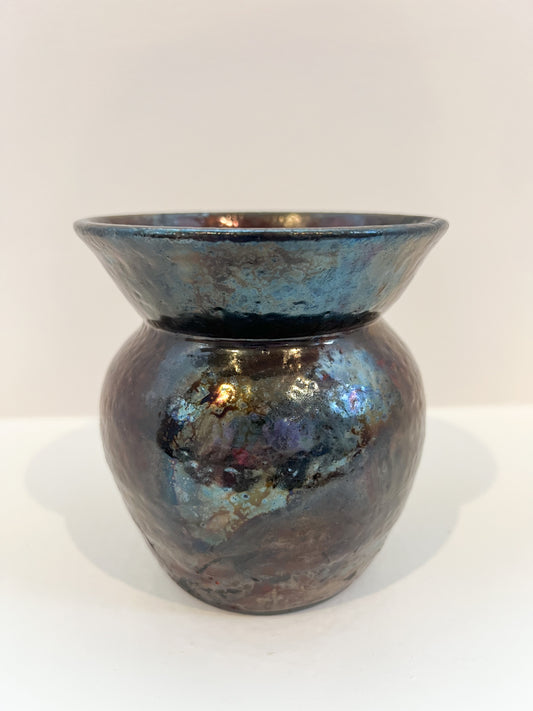 Metallic Raku Vase