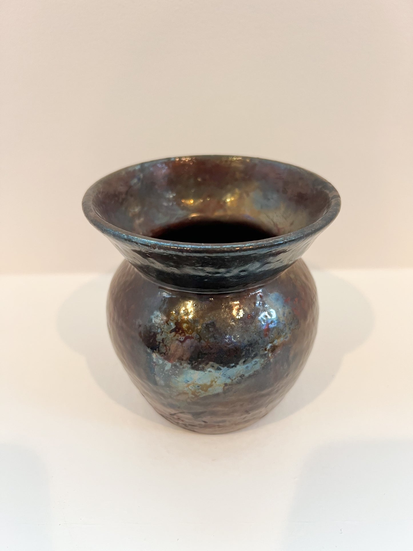 Metallic Raku Vase