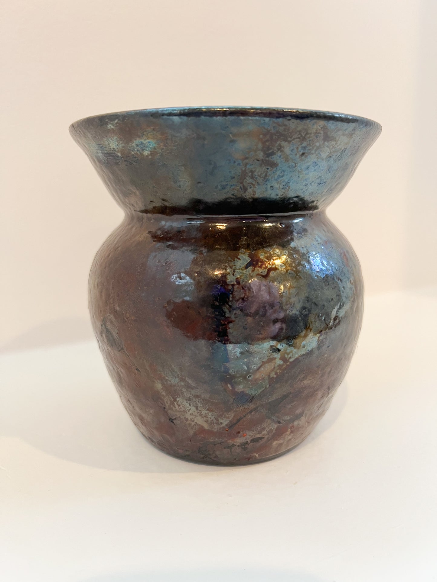 Metallic Raku Vase