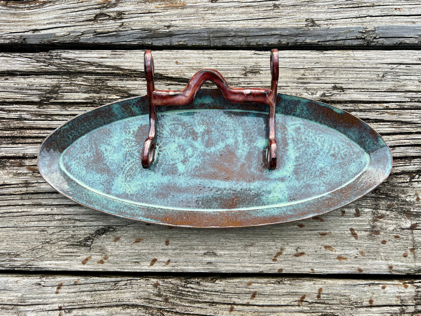 Western horse bit decorative plate