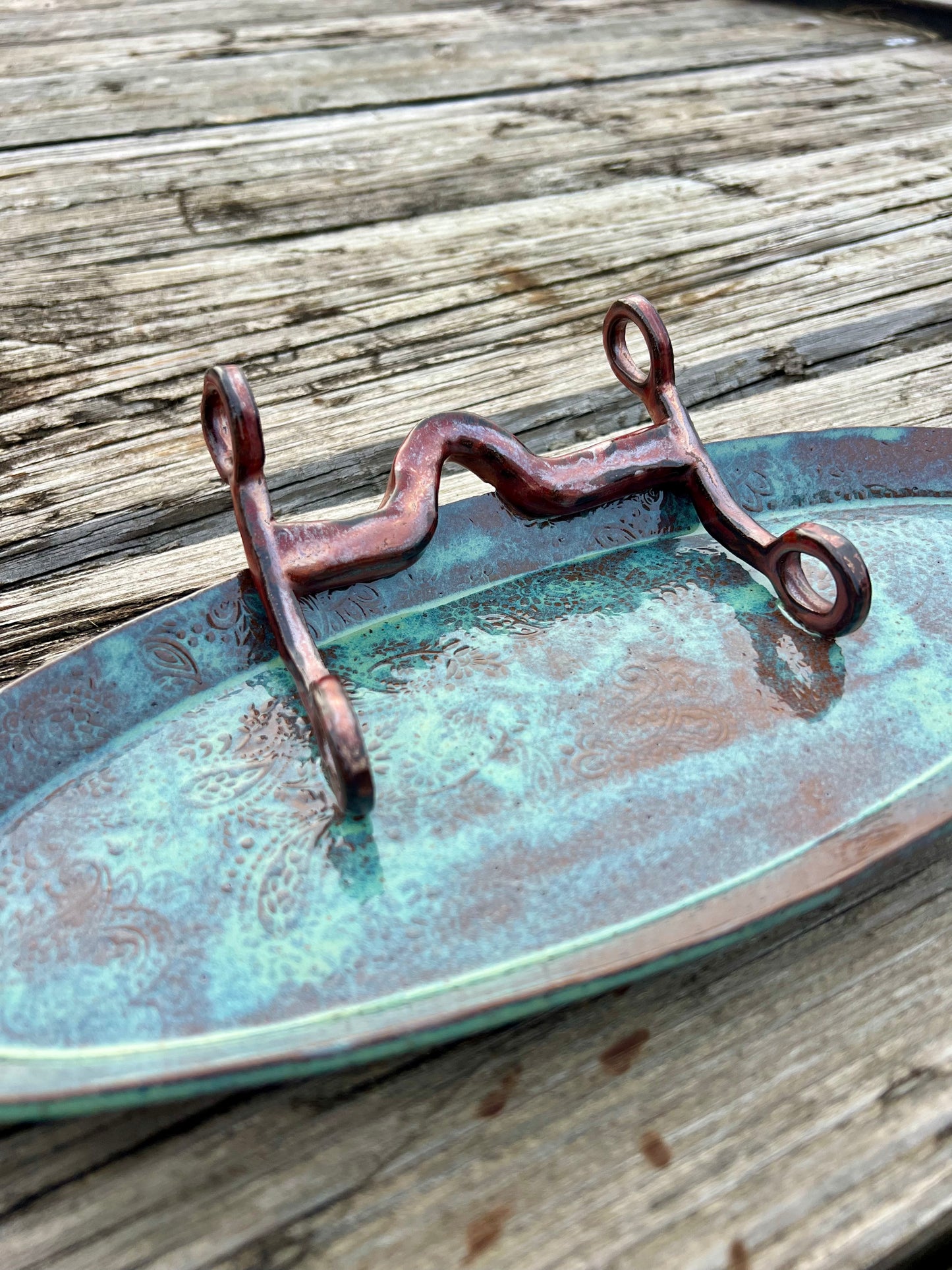 Western horse bit decorative plate