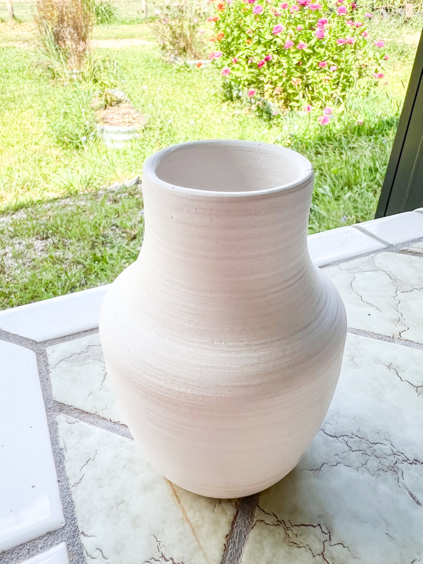 Custom Horse hair Raku Vase 4.5"