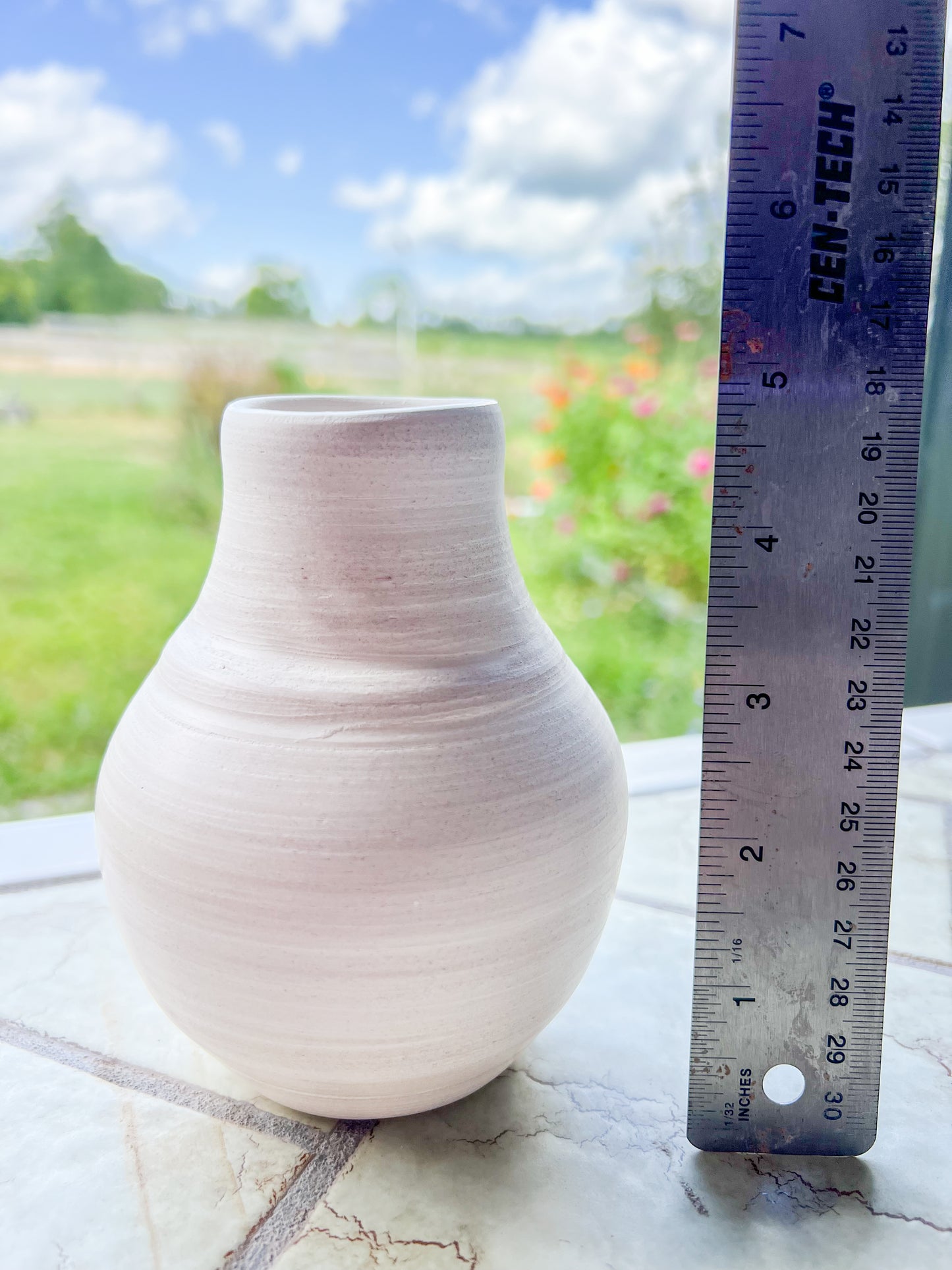 Custom Horse hair Raku Vase 4.75"