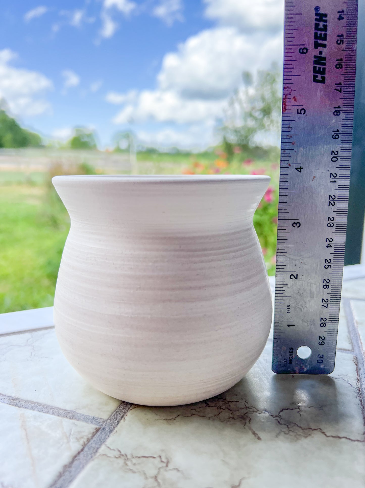 Custom Horse hair Raku Vase 4"