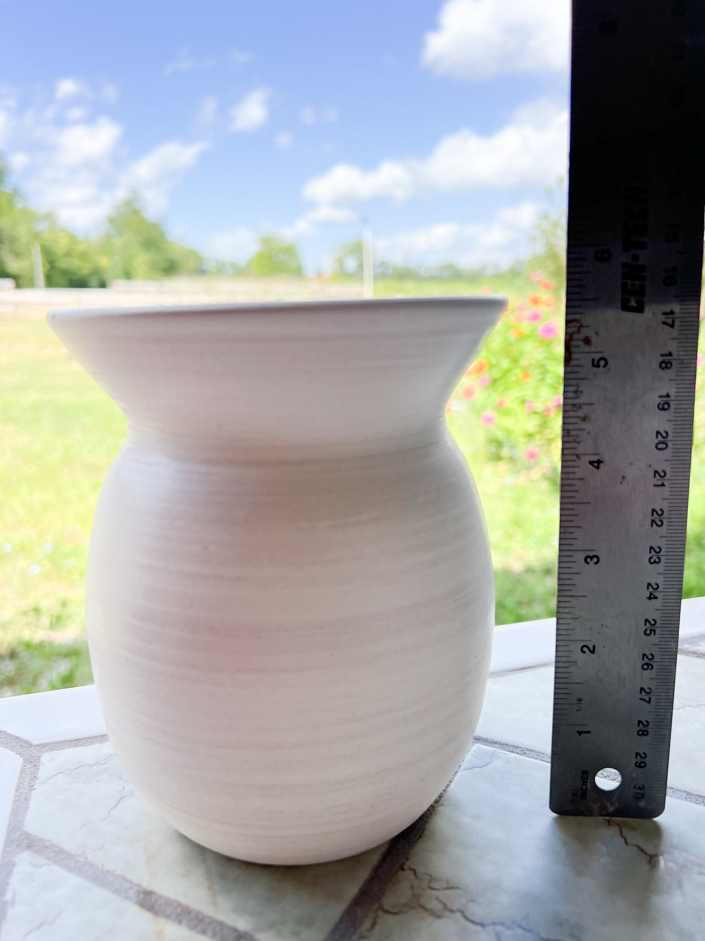 Custom Horse hair Raku Vase 5.5"