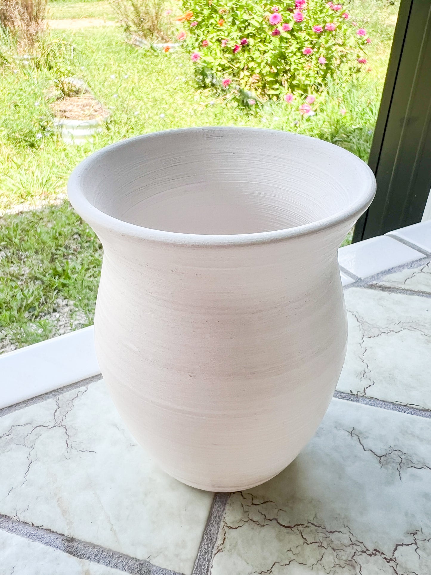 Custom Horse hair Raku Vase 5"