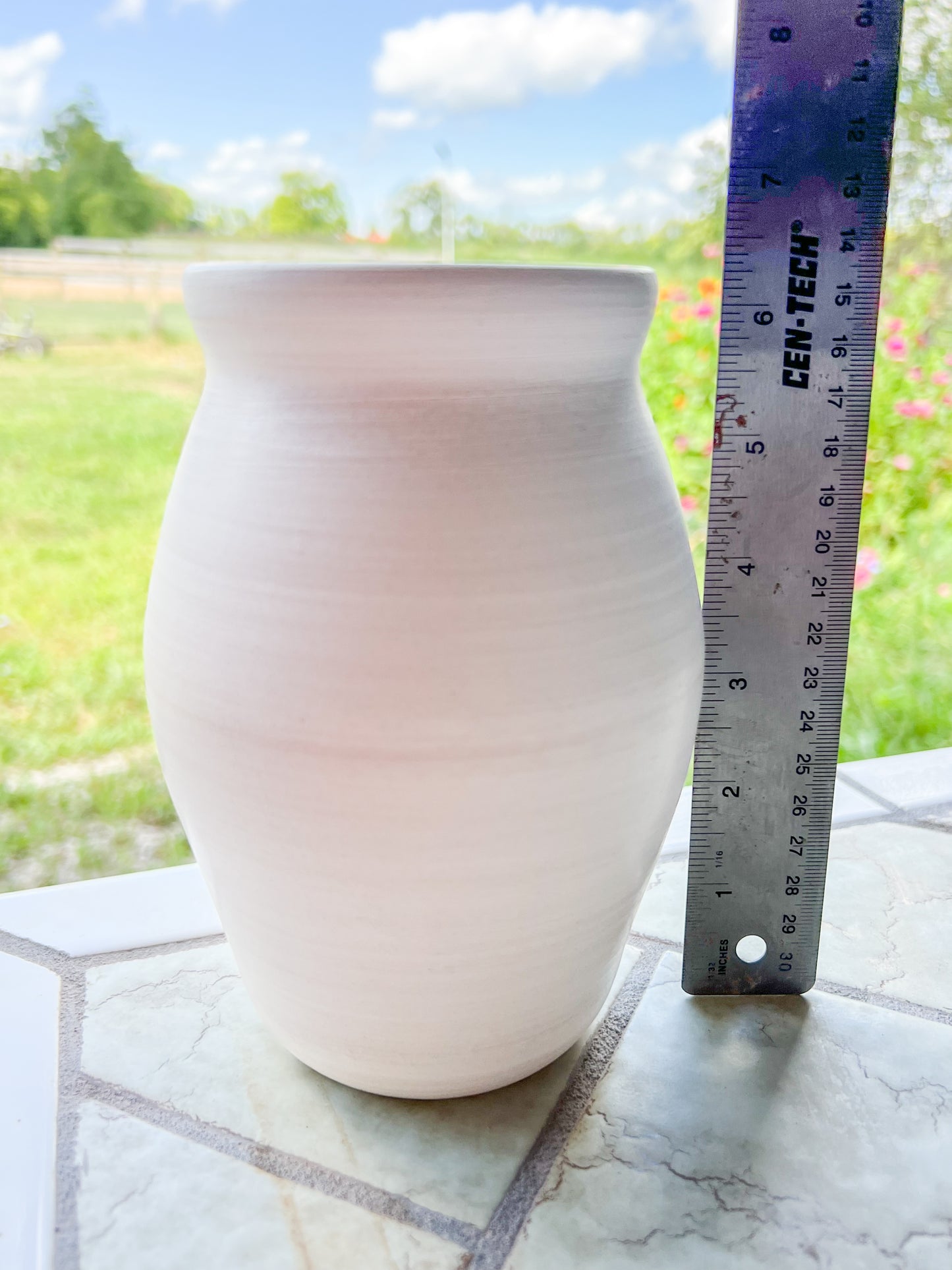 Custom Horse hair Raku Vase 6.5"