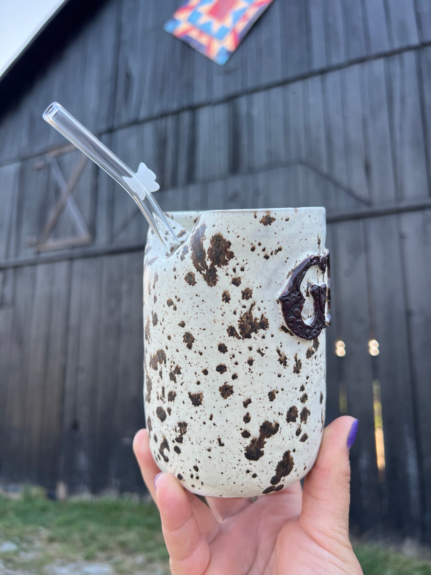 Giddy Up Ceramic Tumbler Straw Sipper