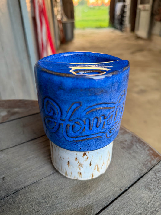 Howdy Travel Mug Blue