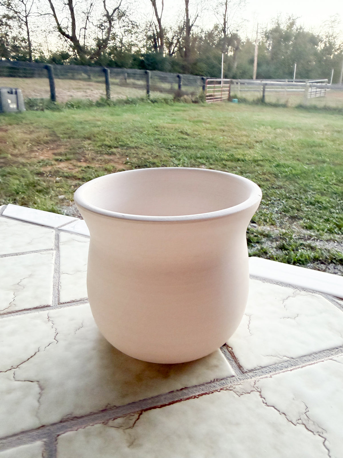 Custom Horse hair Raku Vase 4”