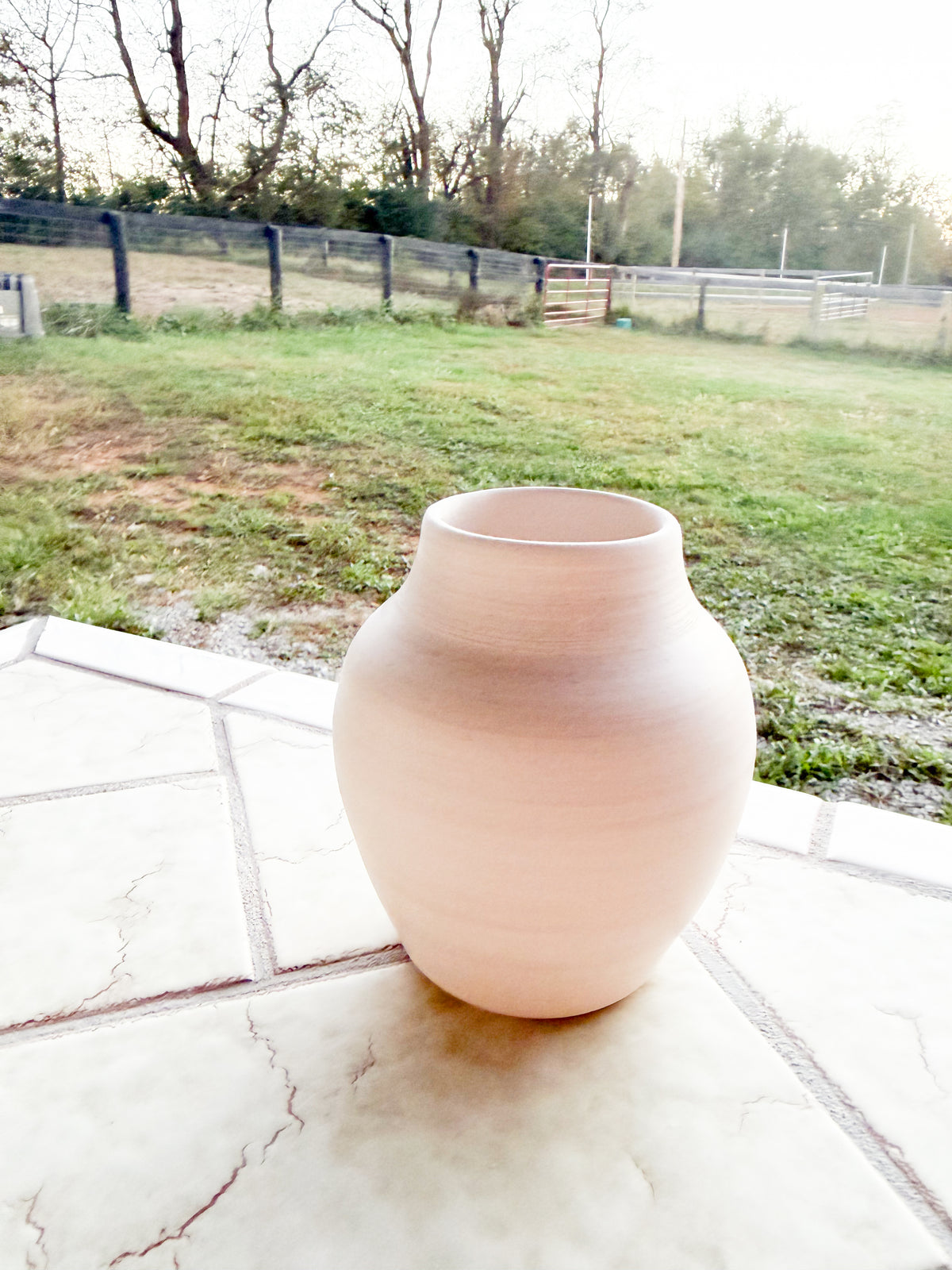 Custom Horse hair Raku Vase 4.5”