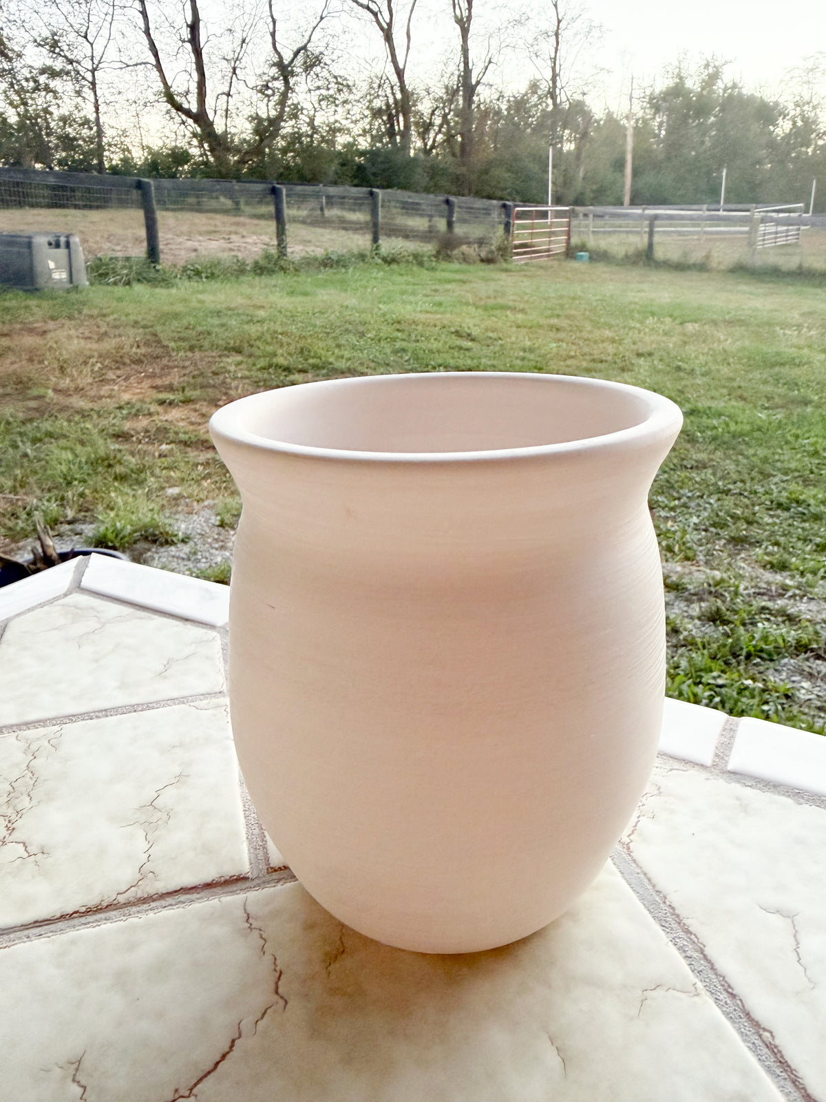 Custom Horse hair Raku Vase 5.5”