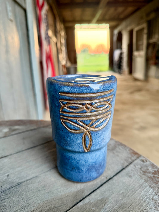 Western Boot Stitch Travel Mug