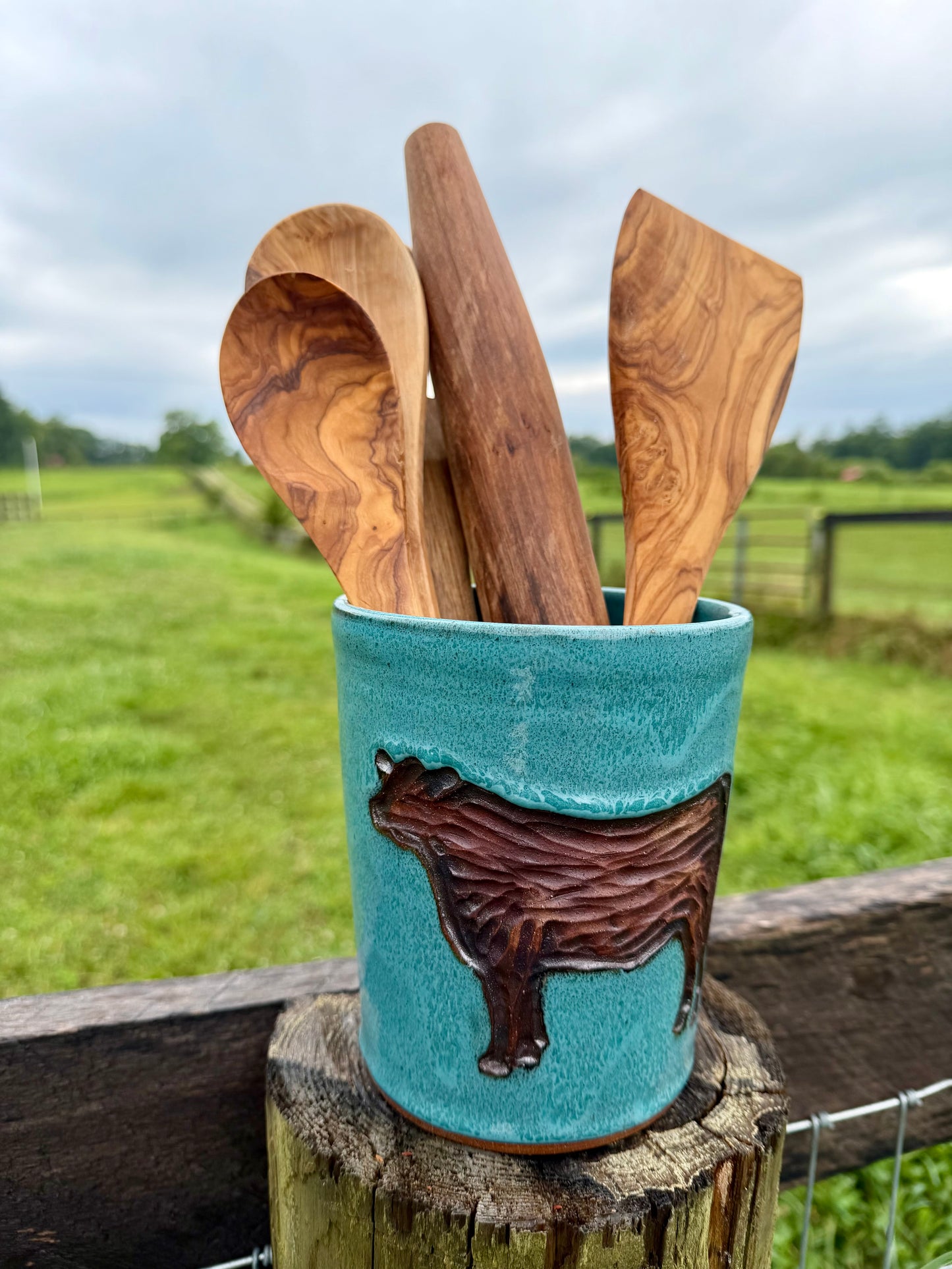 Cow Utensil Holder