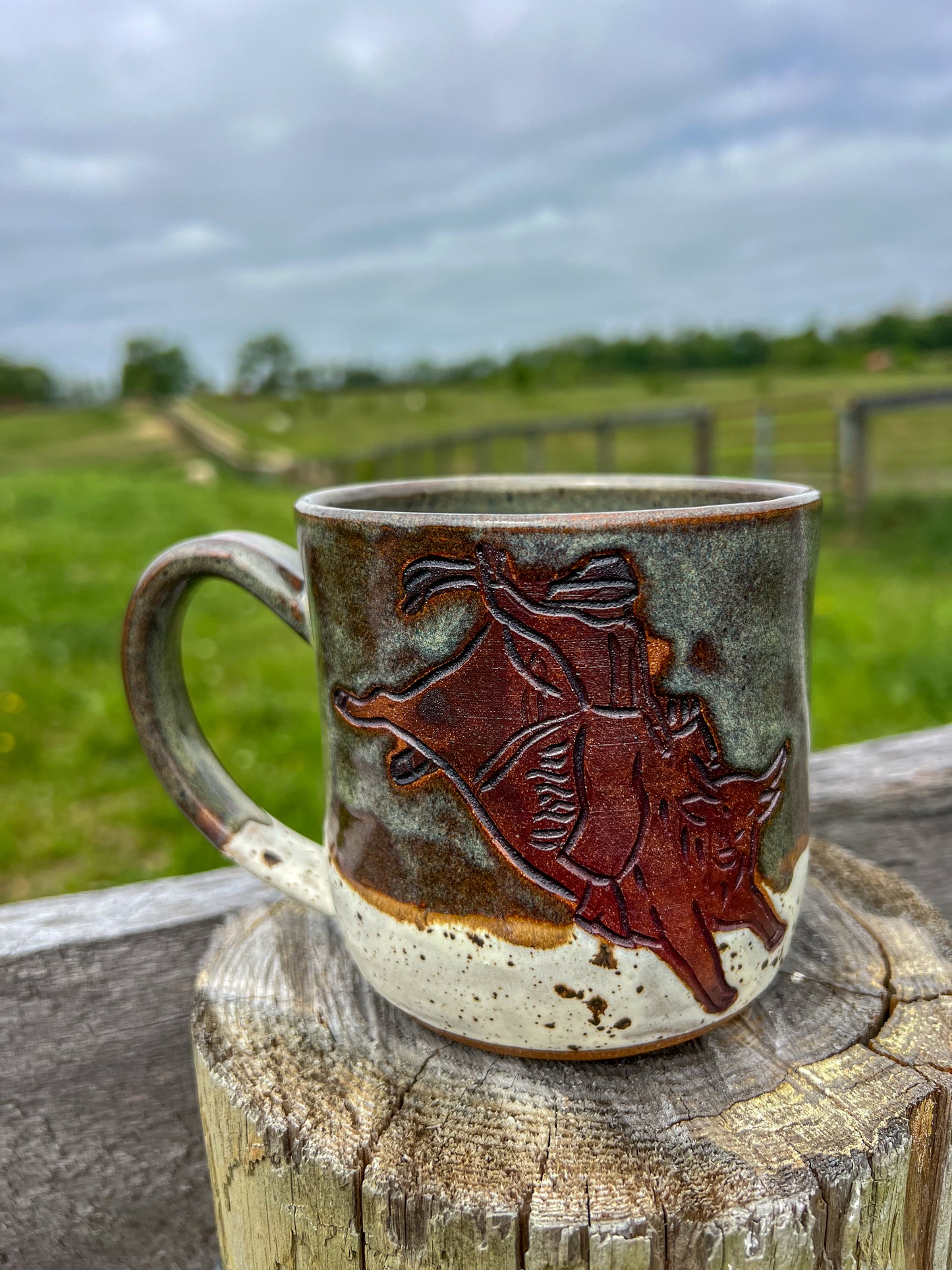 Bull Rider Cowboy Mug 16 oz