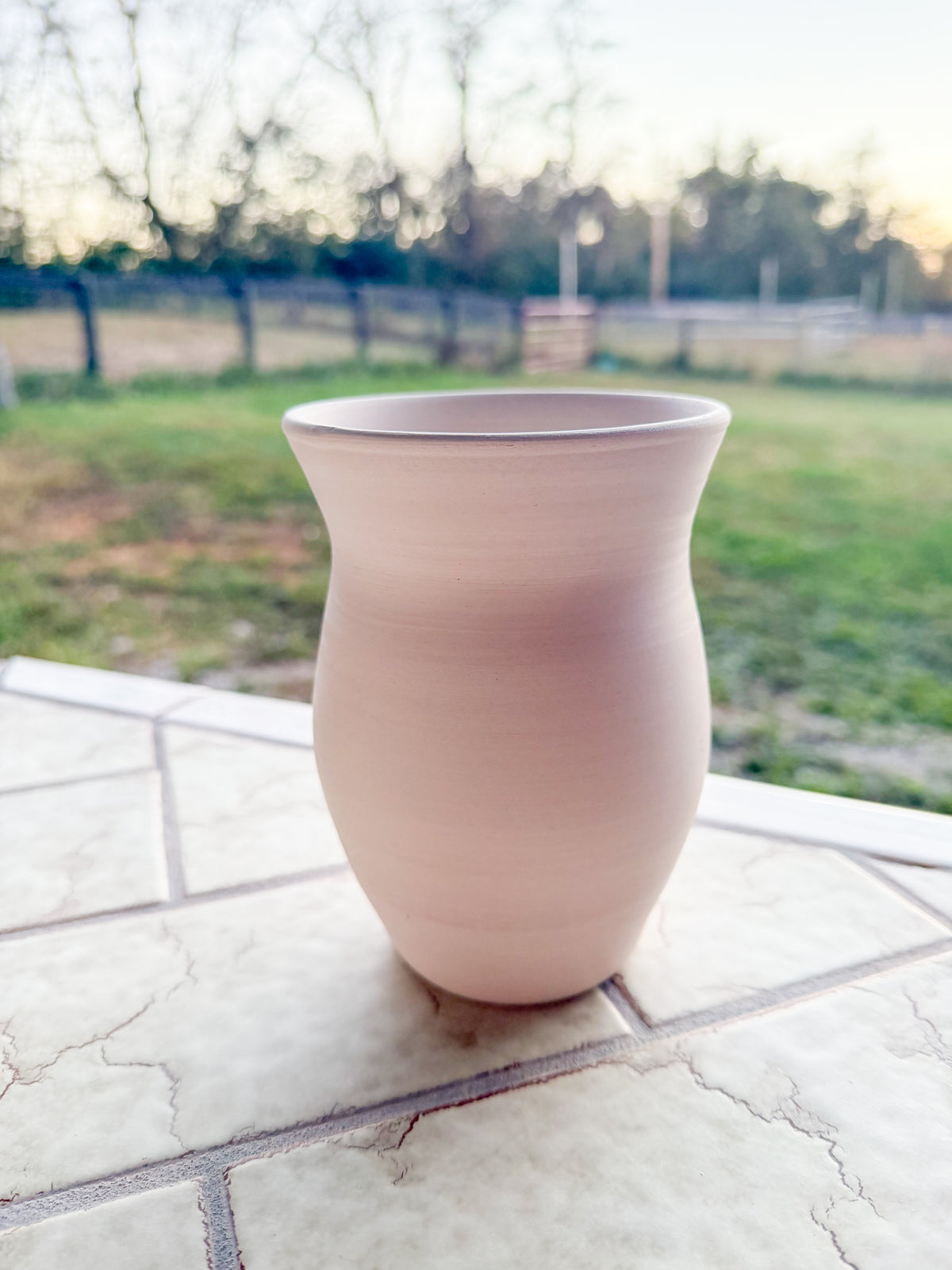 Custom Horse hair Raku Vase 5.5”