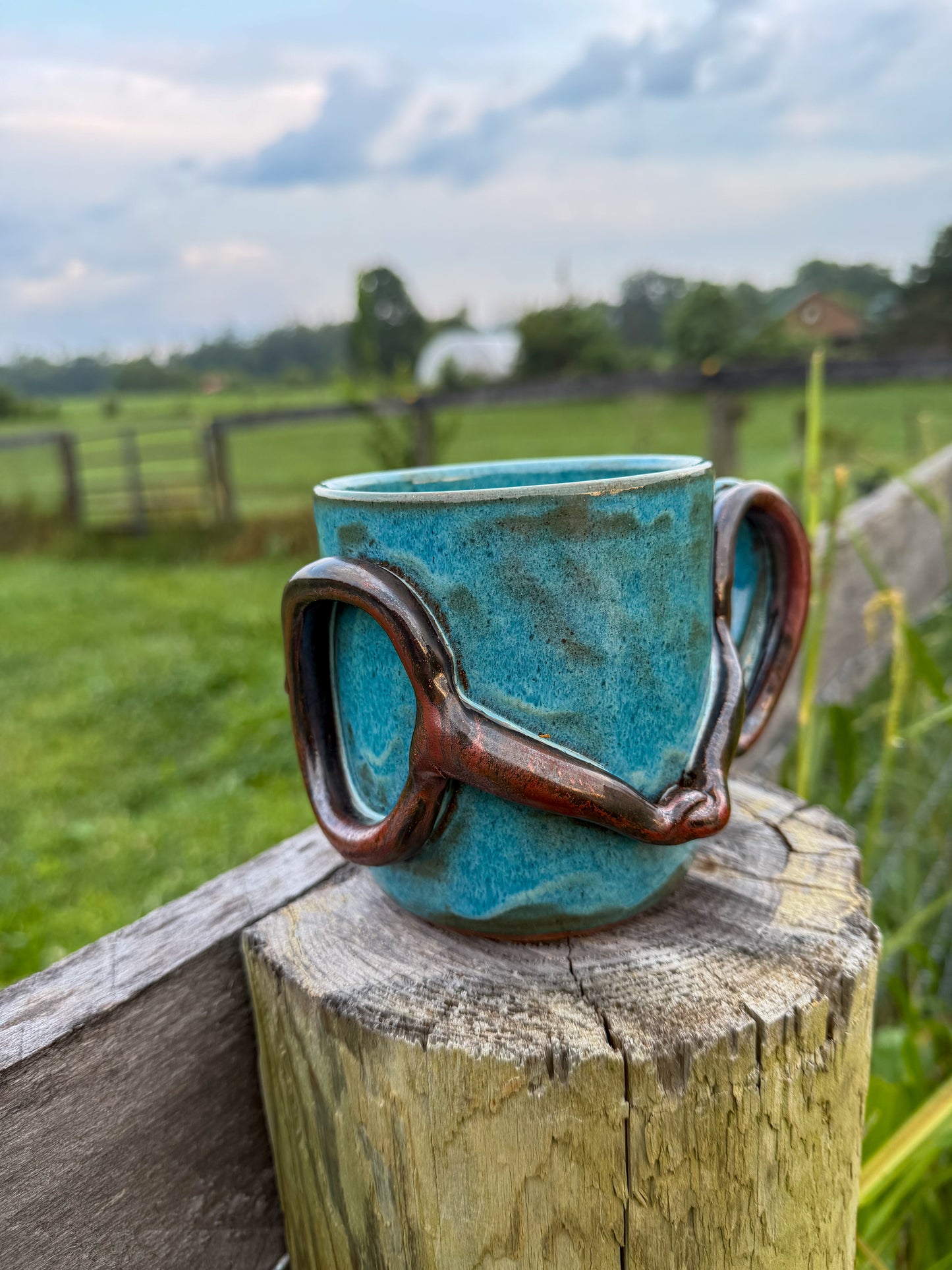 Horse Bit Mug Teal
