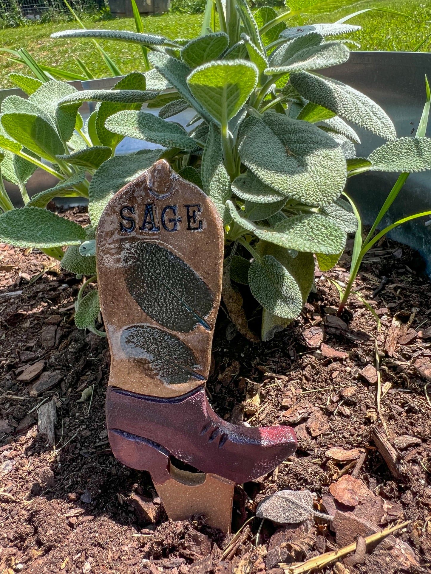 Cowboy Boot Herb Markers - Set of 8