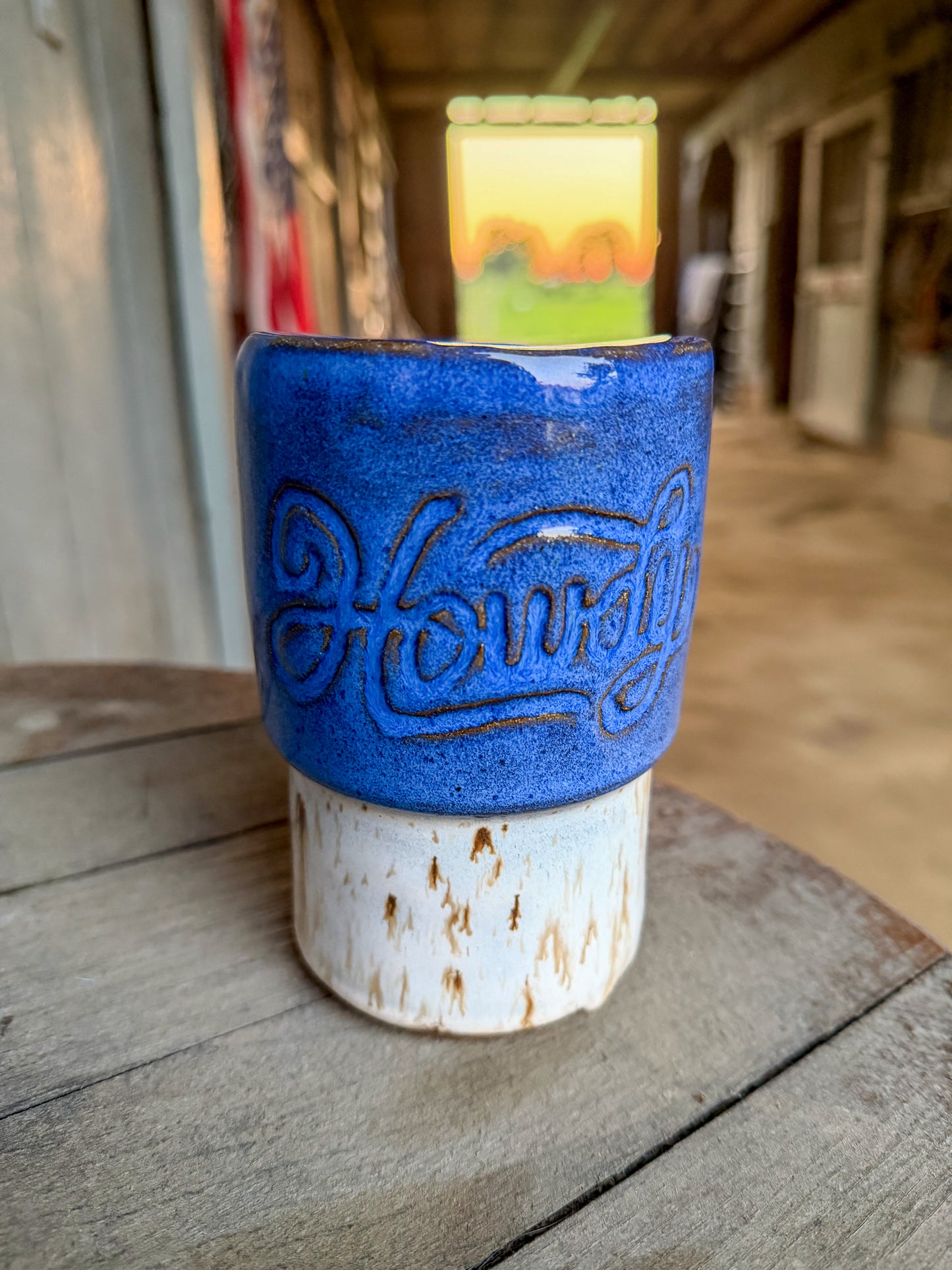 Howdy Travel Mug Blue