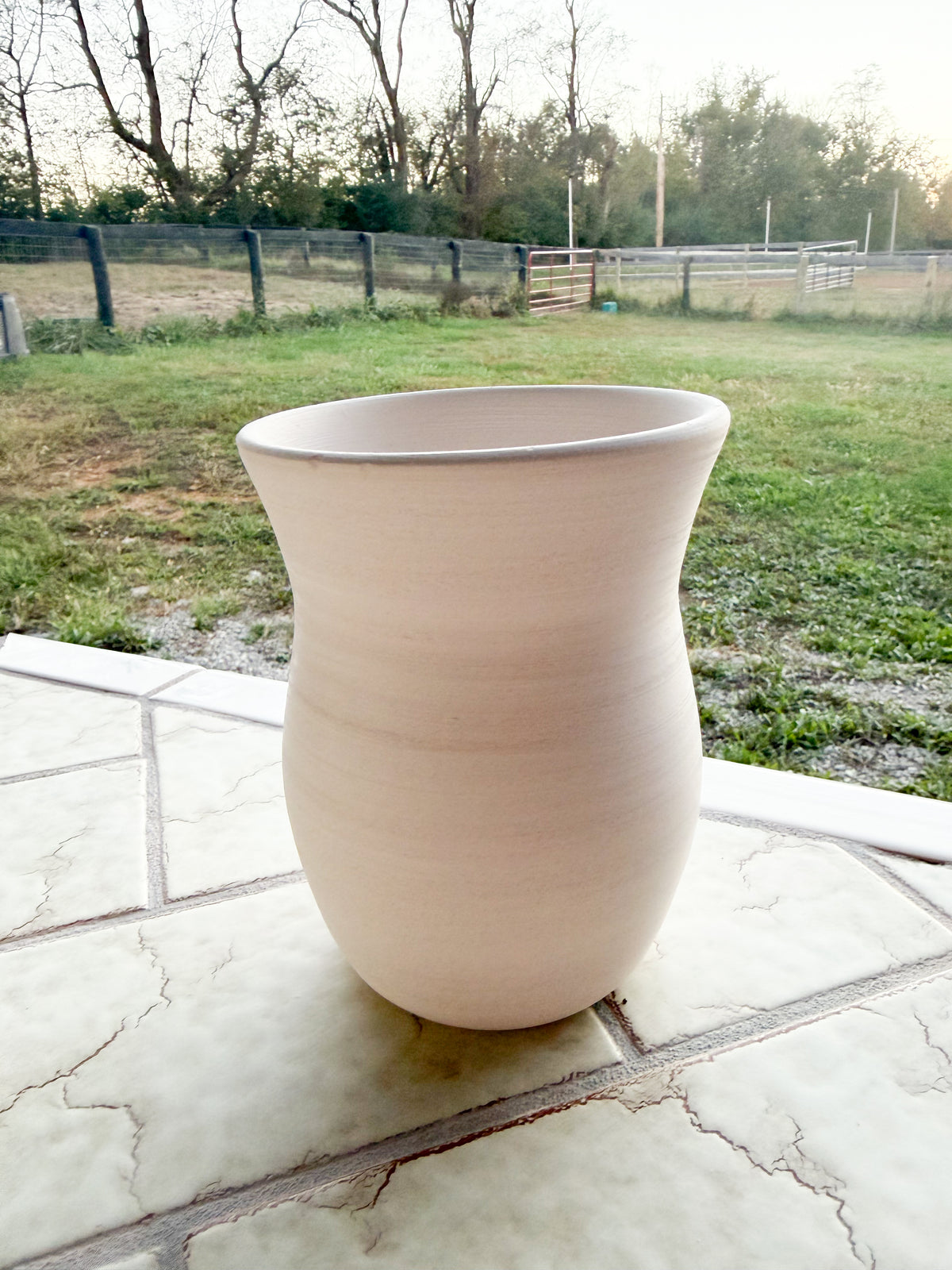 Custom Horse hair Raku Vase 5.5”