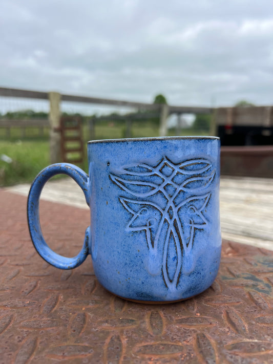 Boot stitch Mug Blue 16 oz