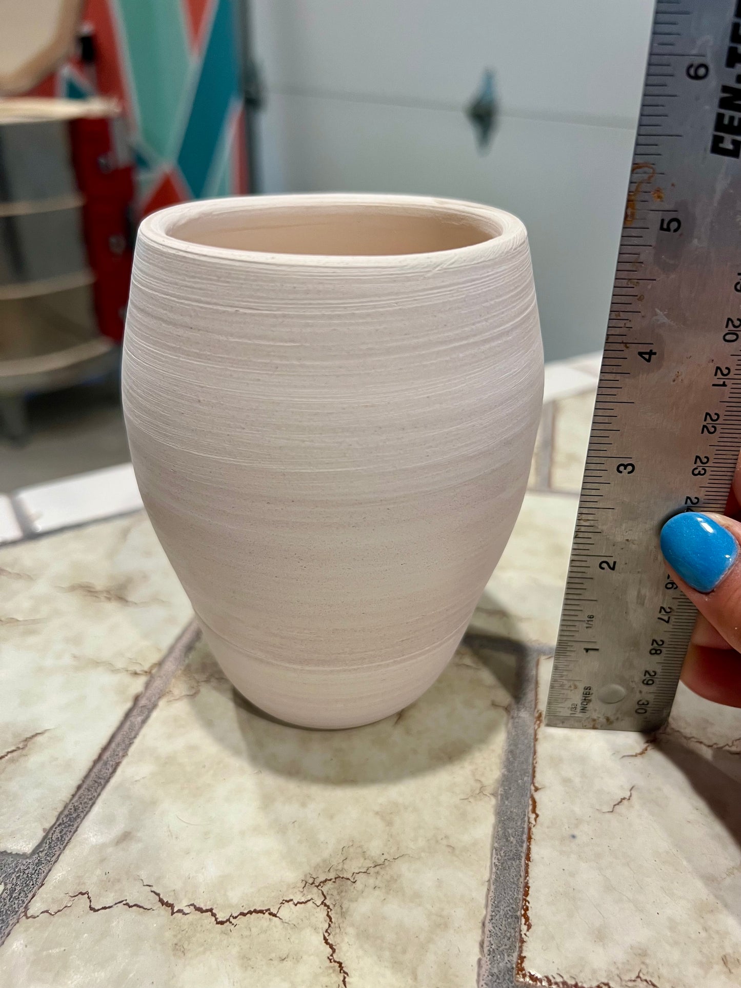 Custom Horse hair Raku Vase 5"