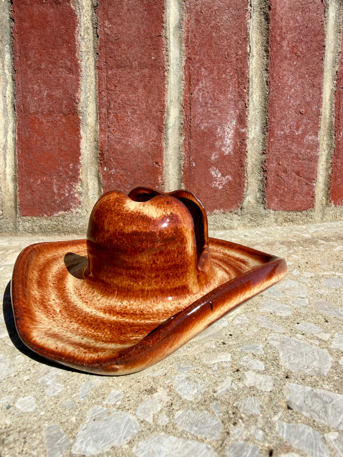Cowboy Hat Sponge Holder Light Brown