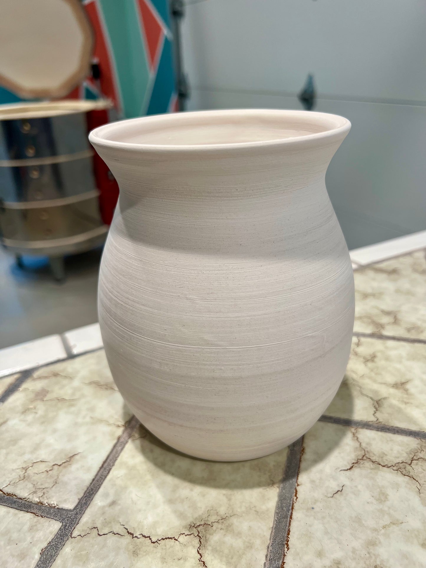 Custom Horse hair Raku Vase 7"