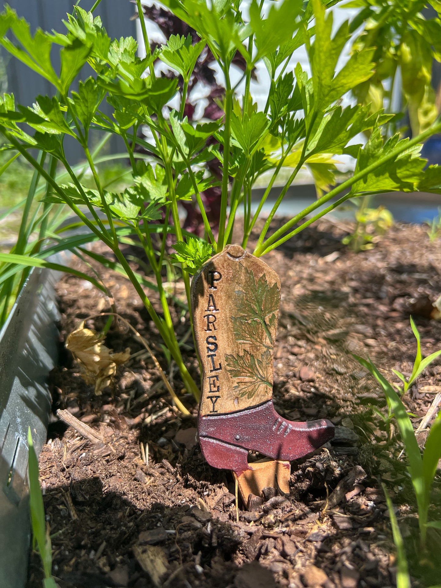Cowboy Boot Herb Markers - Set of 8