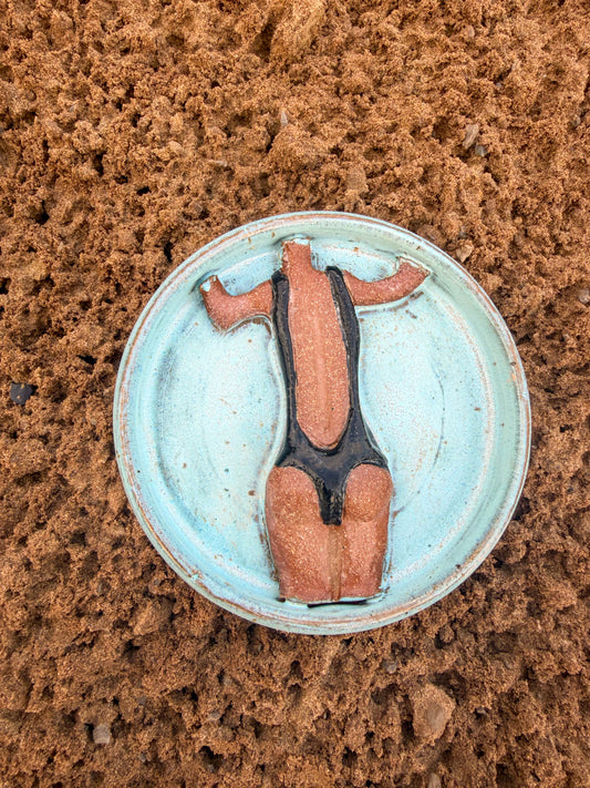 Black One Piece Swimsuit Ring Dish