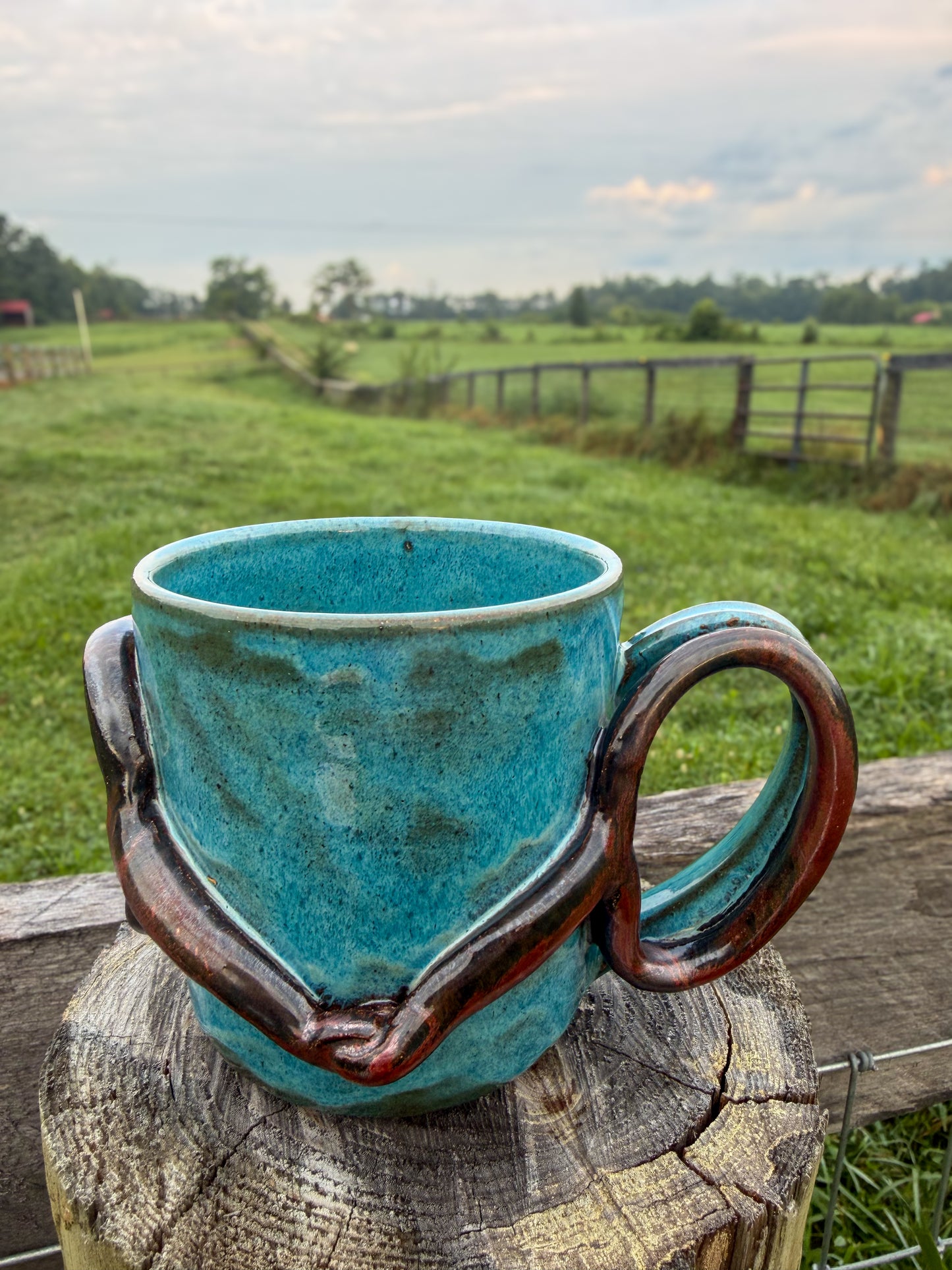 Horse Bit Mug Teal