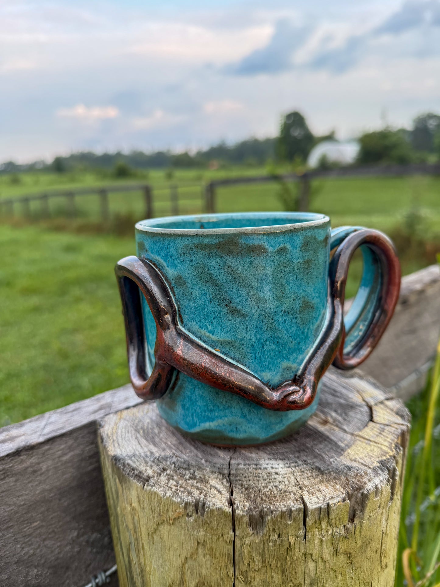 Horse Bit Mug Teal