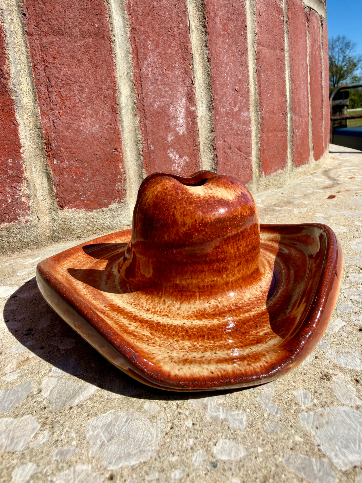 Cowboy Hat Sponge Holder Light Brown