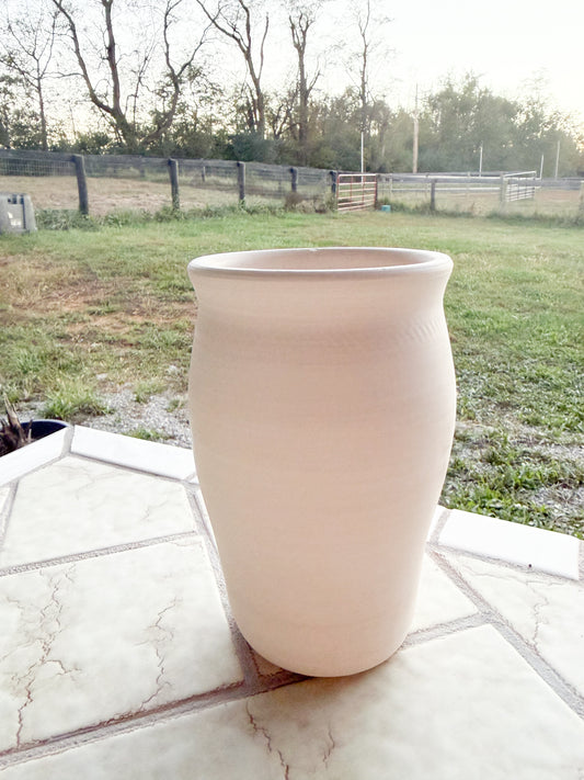 Custom Horse hair Raku Vase 6”
