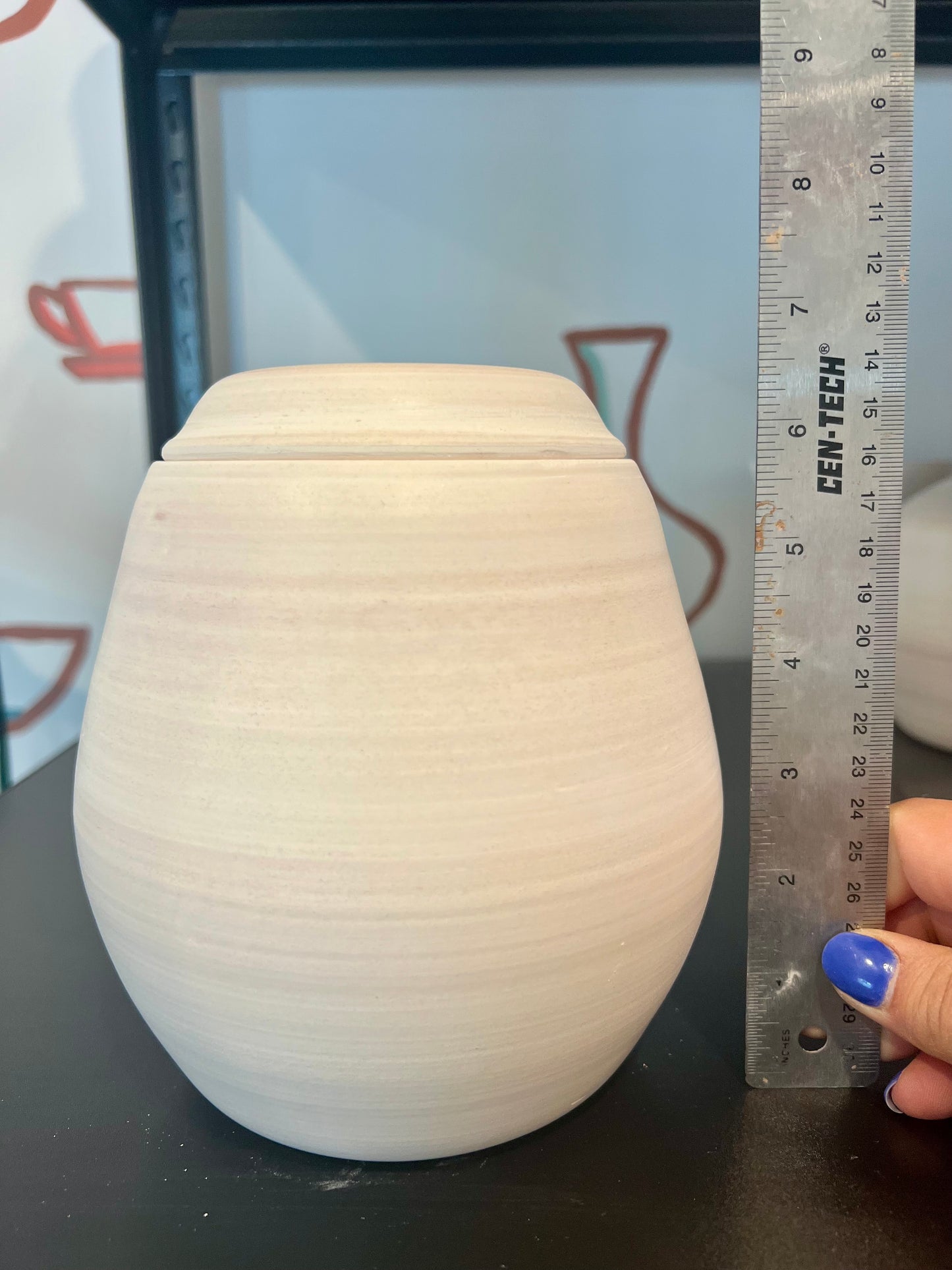 Custom Horse hair Raku Lidded Vase