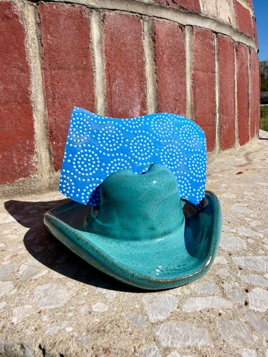 Cowboy Hat Sponge Holder Teal