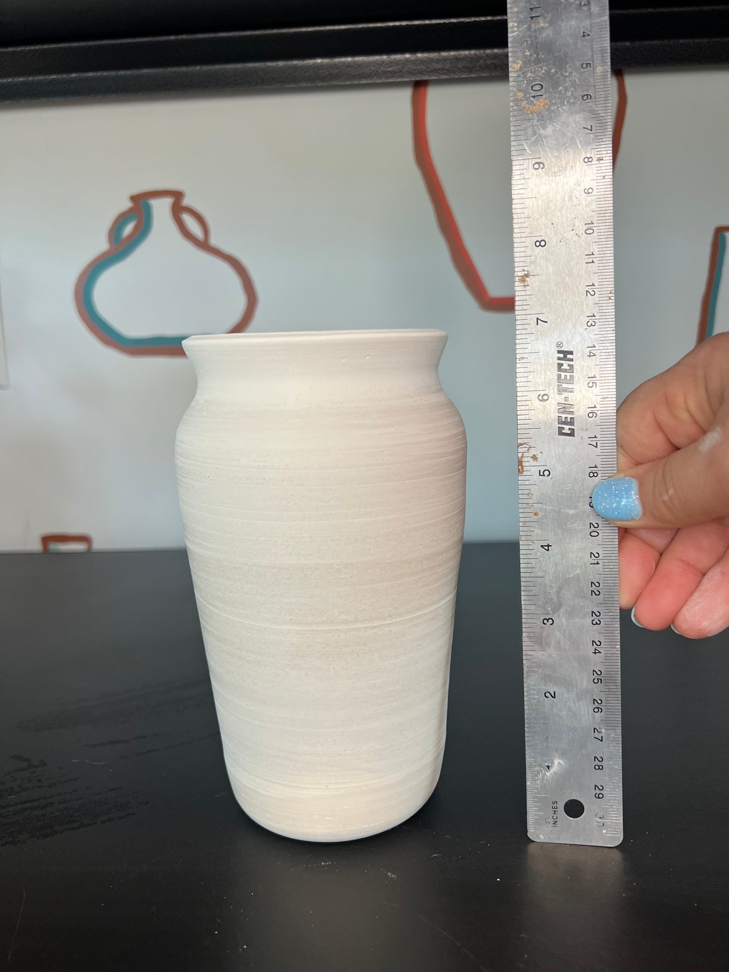 Custom Horse hair Raku Vase