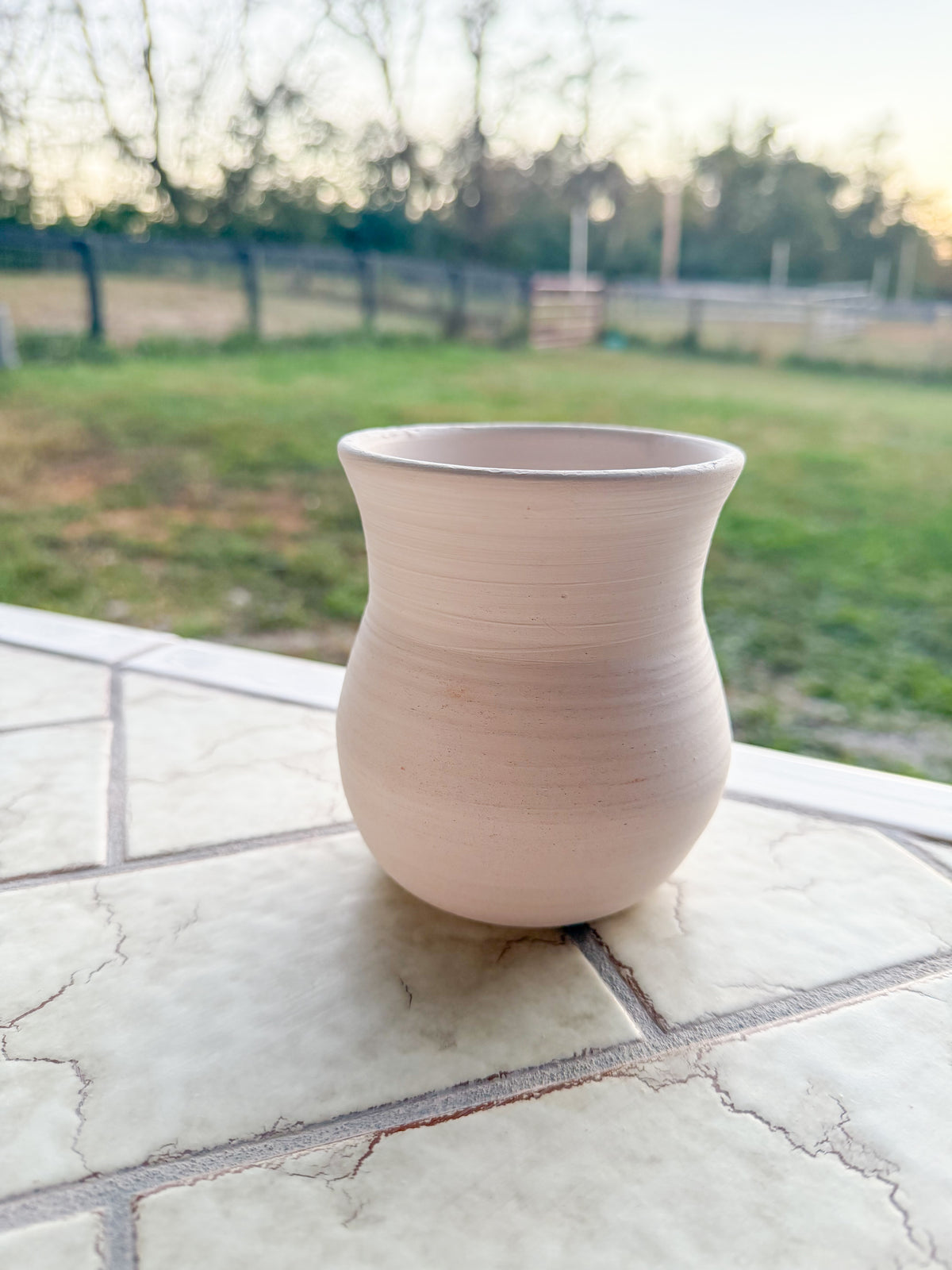 Custom Horse hair Raku Vase 4.5”