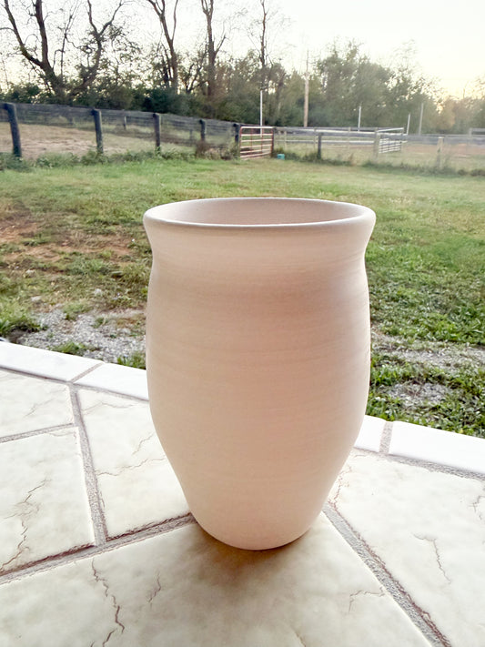 Custom Horse hair Raku Vase 5.5”