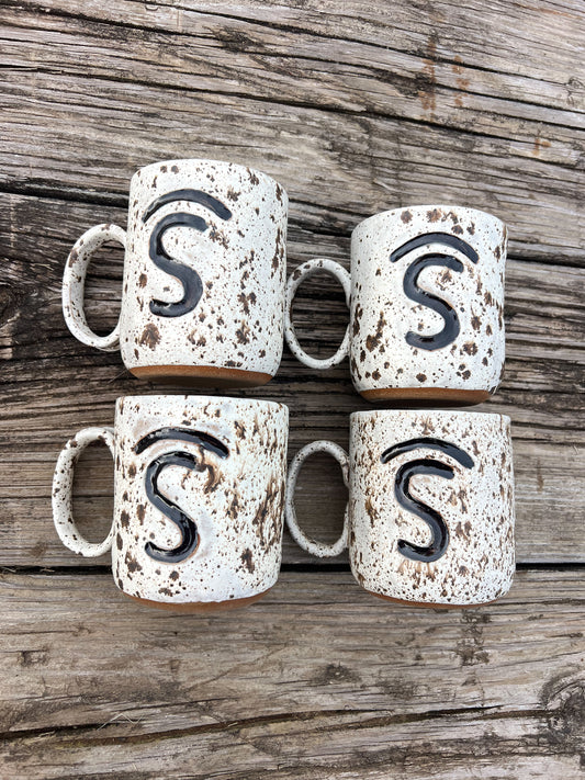 Set of 4 Cattle Brand Mugs